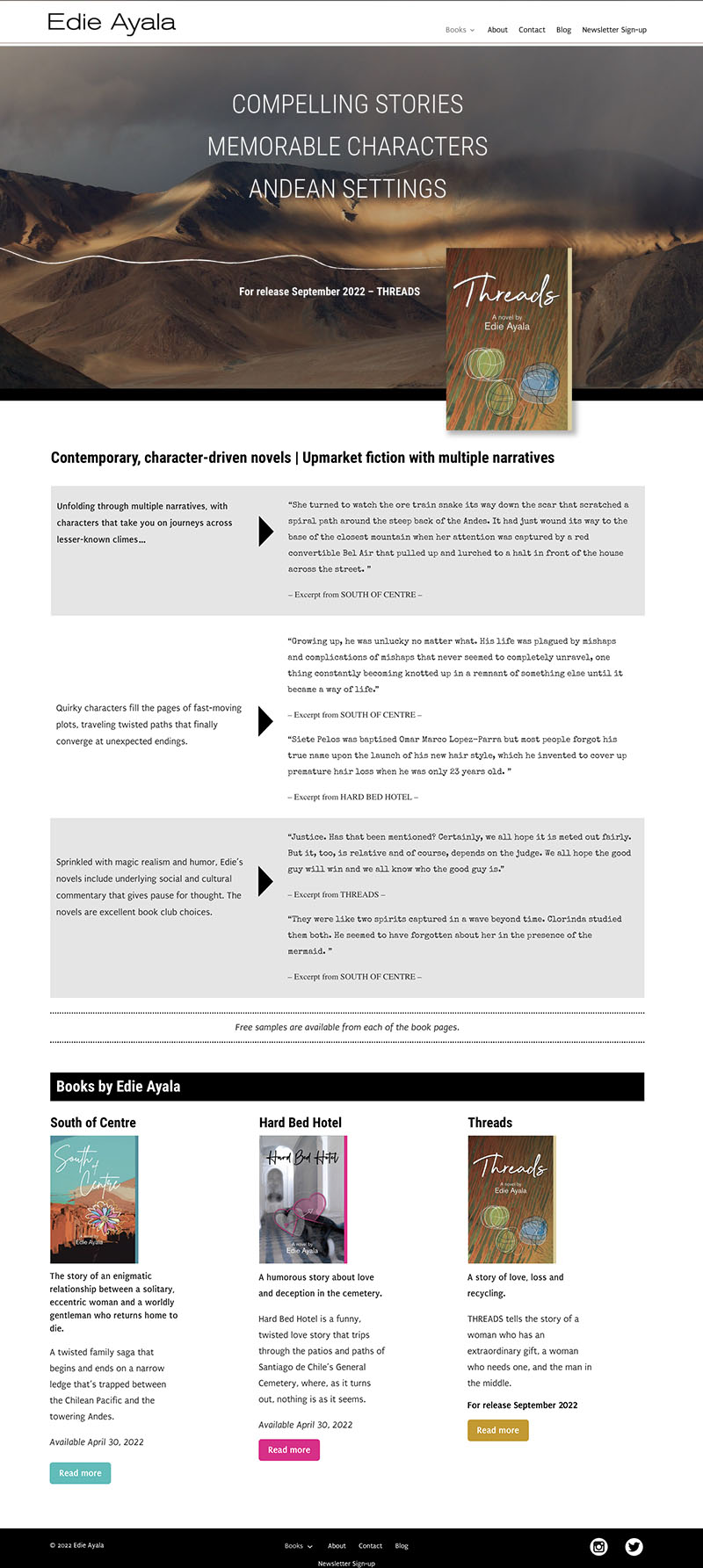 EdieAyala-homepage Website design - EdieAyala.com